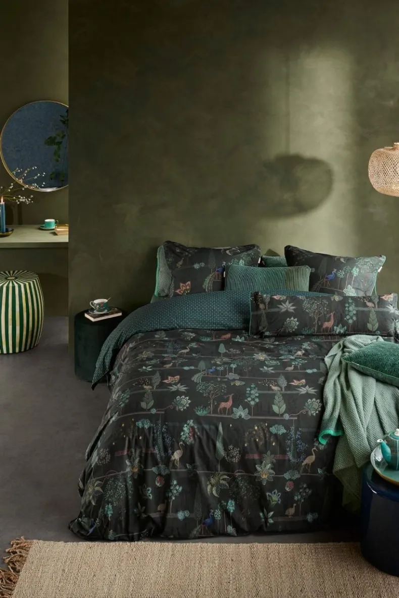 Rechthoekig Sierkussen Lang Alberi Donkergroen