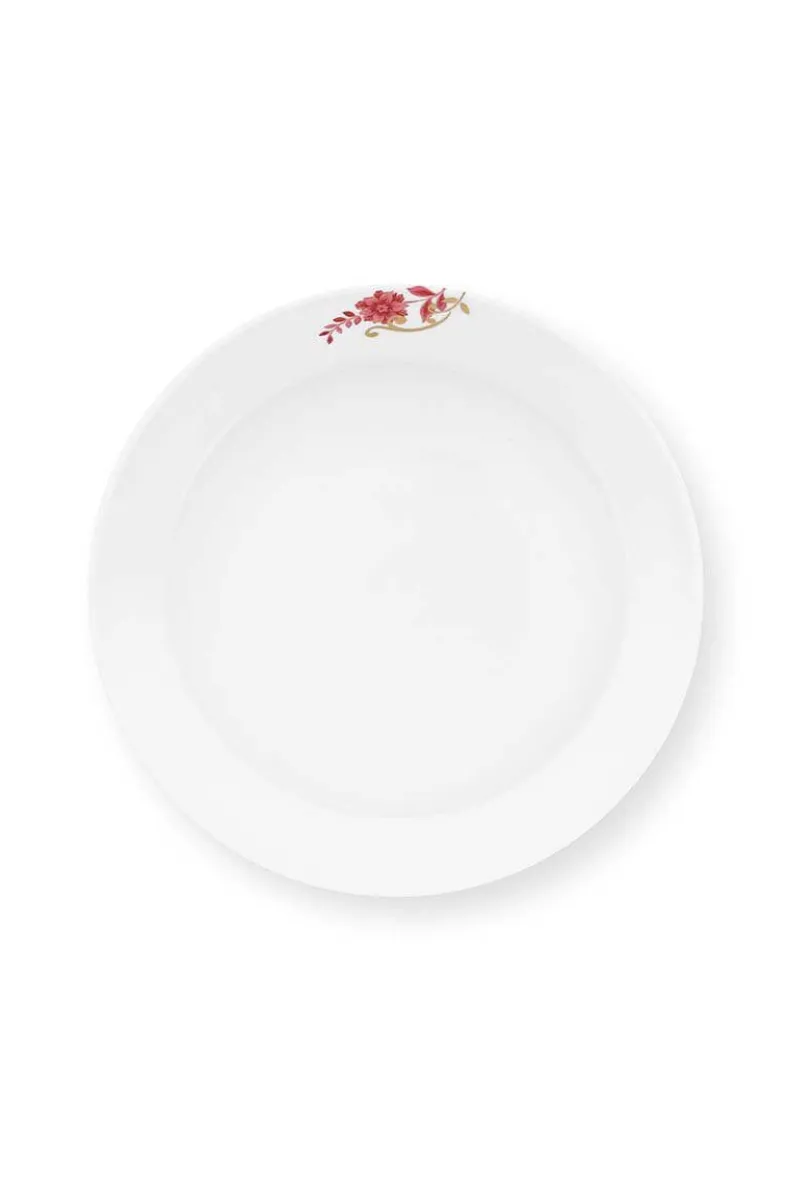 Royal Stripes Diep Bord Donkerroze 21.5Cm