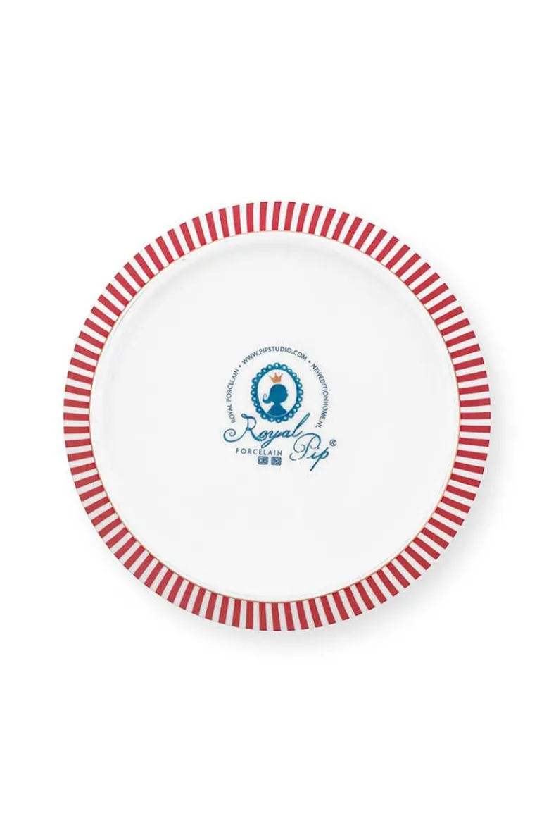 Royal Stripes Diep Bord Donkerroze 21.5Cm