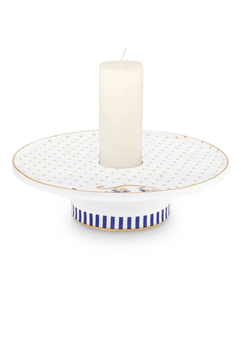 Royal Stripes Kaarshouder Wit 14 Cm