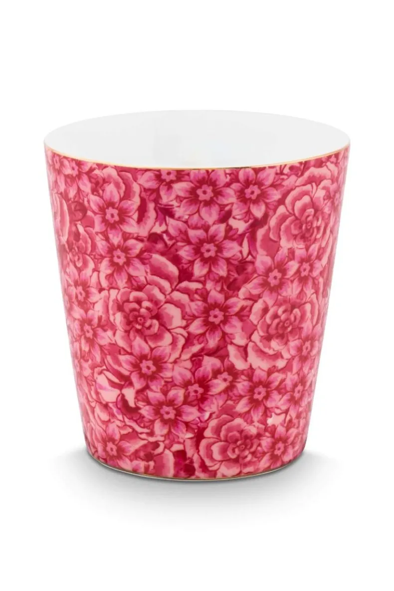 Royal Stripes Mok Bloemen & Theetip Donker