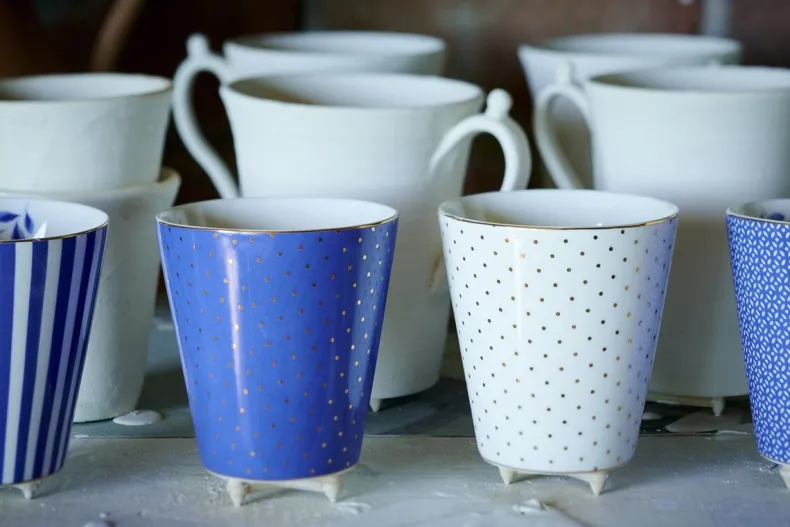 Royal Stripes Mok Dots