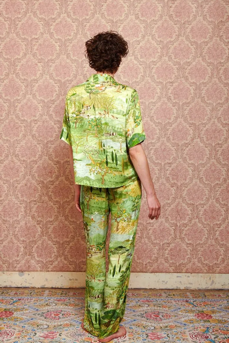 Top Korte Mouw Toscana Groen