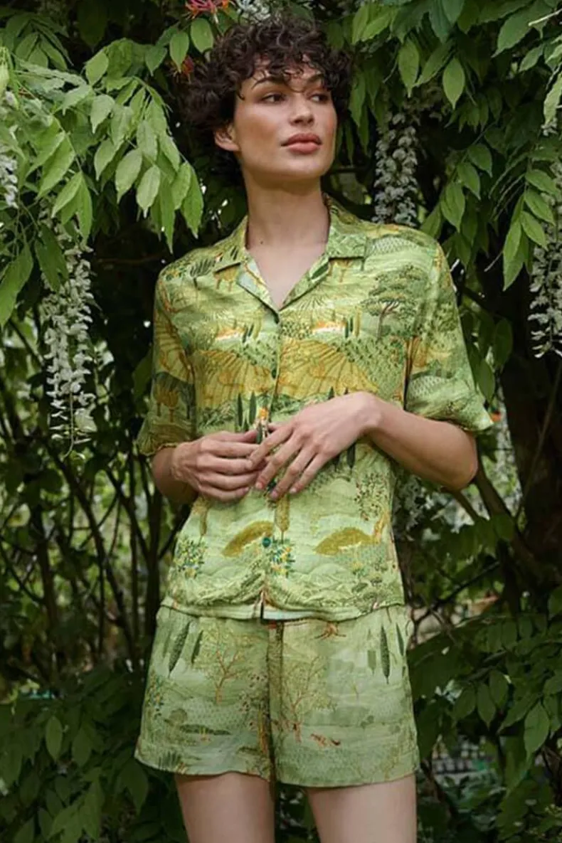 Top Korte Mouw Toscana Groen