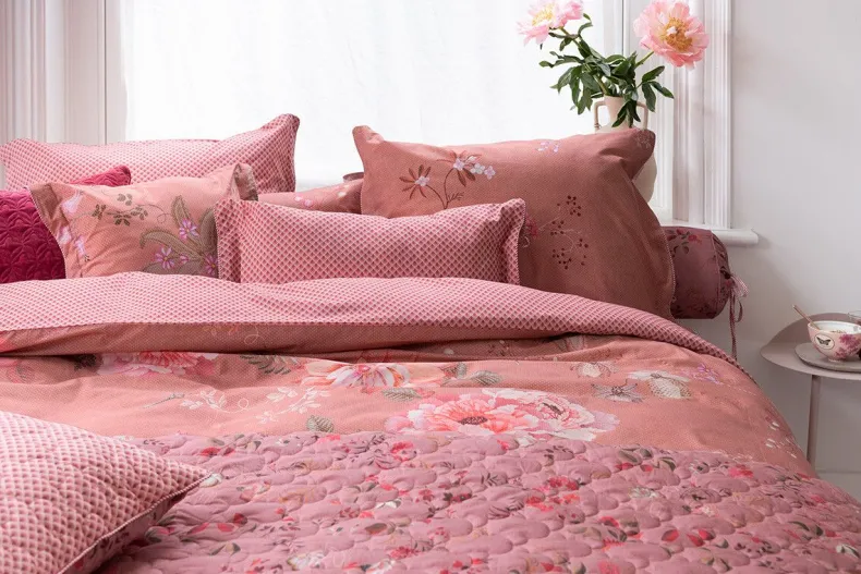 Vierkant Sierkussen Tokyo Bouquet /Terra