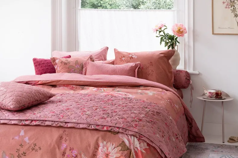 Vierkant Sierkussen Tokyo Bouquet /Terra