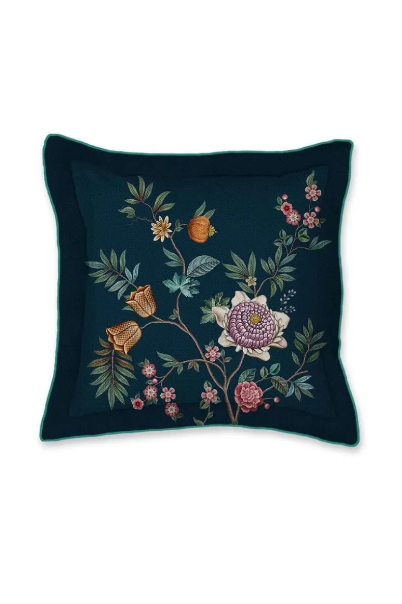 Vierkant Sierkussen Il Paradiso Donkerblauw