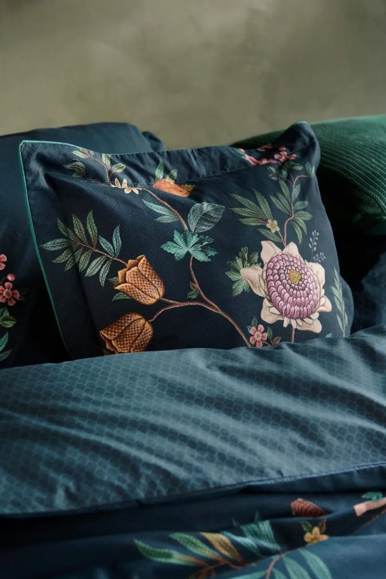 Vierkant Sierkussen Il Paradiso Donkerblauw