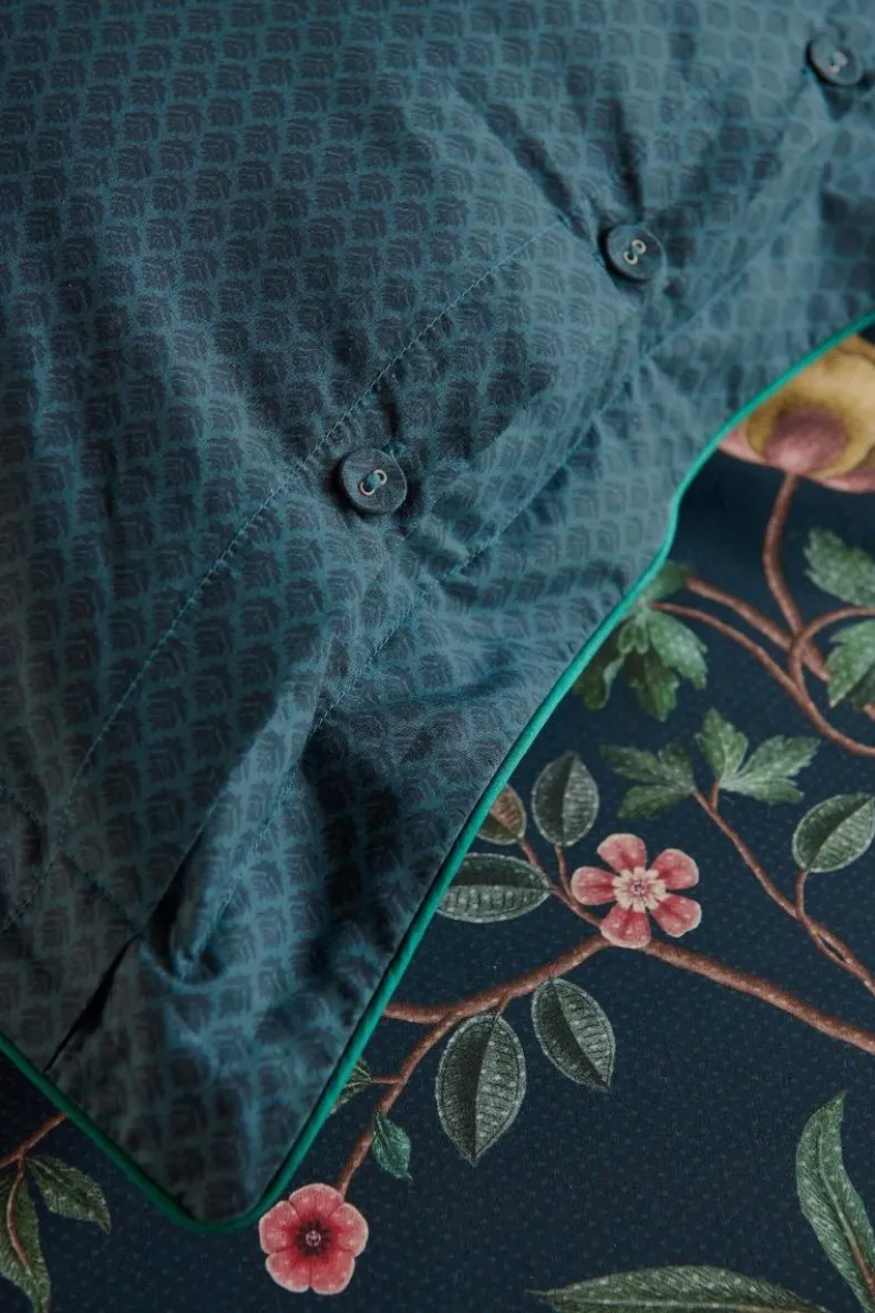 Vierkant Sierkussen Il Paradiso Donkerblauw