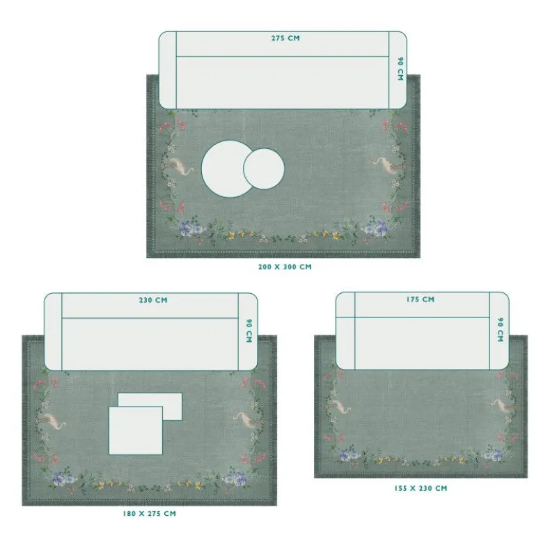 Vloerkleed Jolie By Pip /Groen