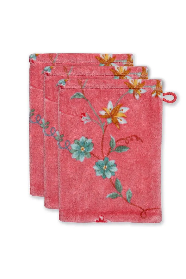 Washandje Set/3 Les Fleurs 16X22 Cm