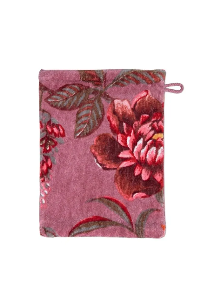 Washandje Set/3 Secret Garden Mauve 16X22Cm