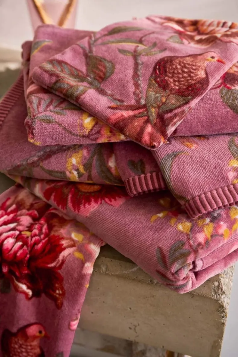 Washandje Set/3 Secret Garden Mauve 16X22Cm