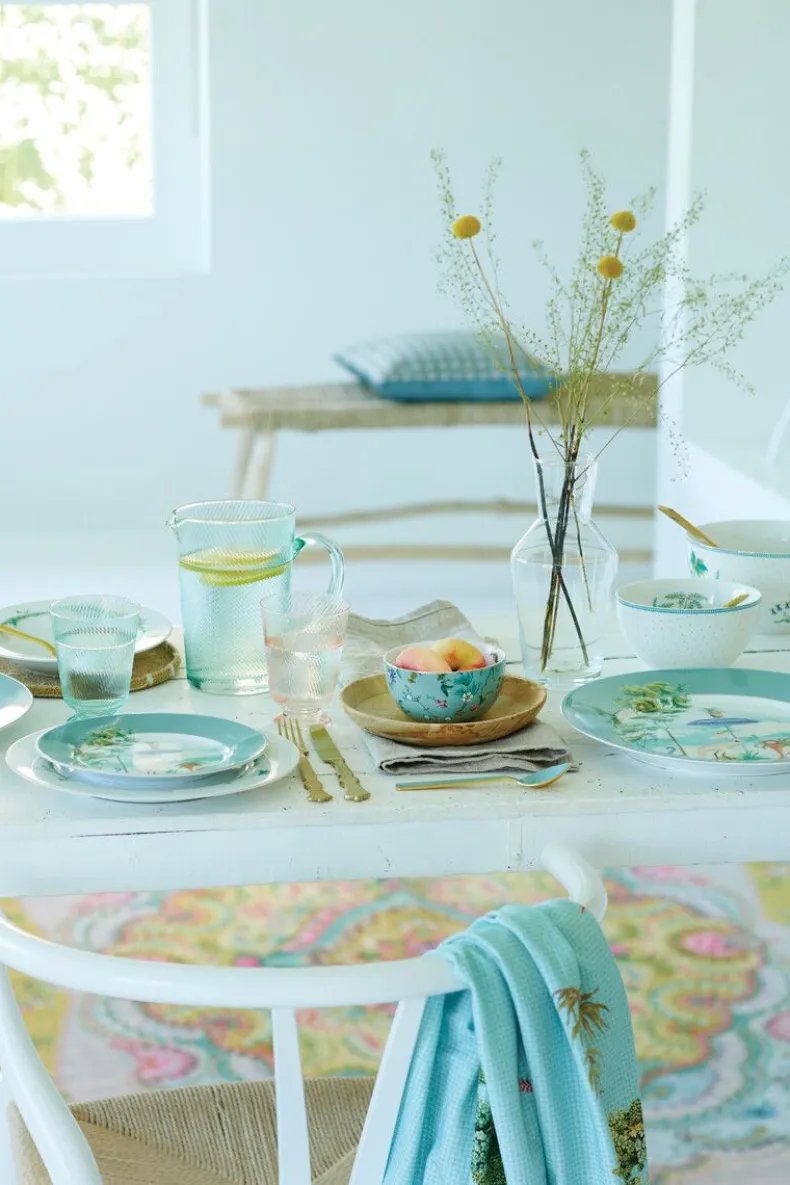 Water Glas Gedraaid Blauw