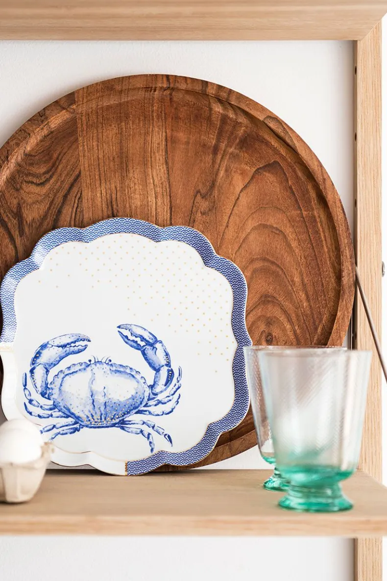 Water Glas Gedraaid Blauw